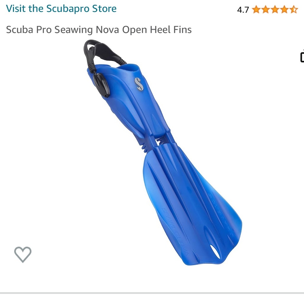 Scuba pro seawing nova fins, x-small, blue, new